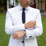 Black With Blue Floral Necktie