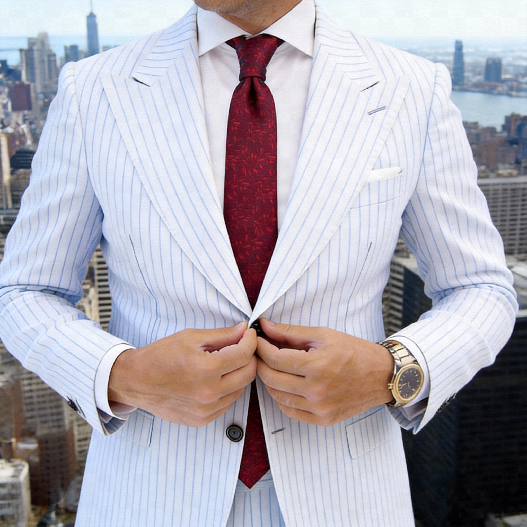 Burgundy with Red Floral Necktie