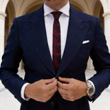 Black with Red Waves Necktie