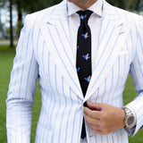 Black With Blue Birds Necktie