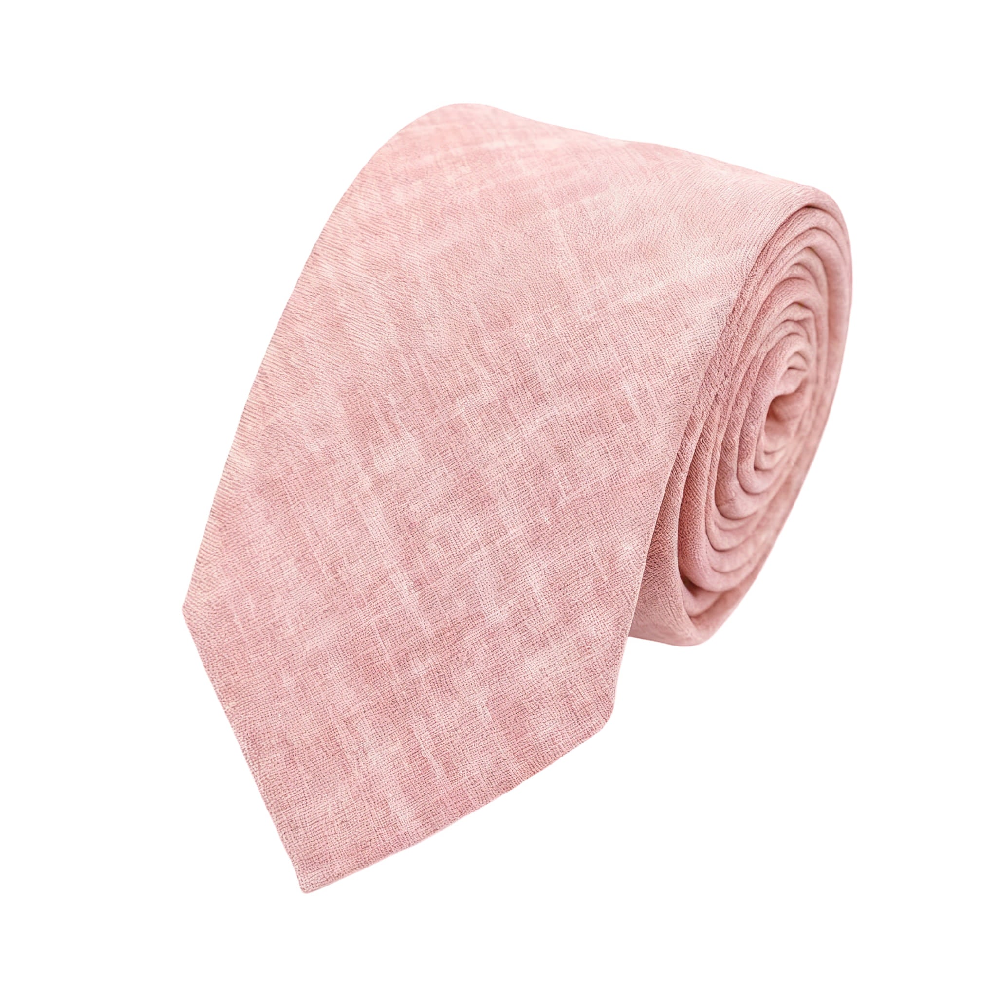 Coral Pink White Textured Necktie