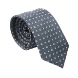 Gray Blue Dotted Necktie