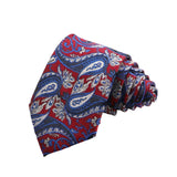 Red Blue Paisley Necktie