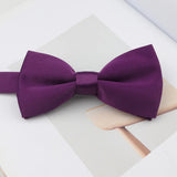 ZONFAZ Mens Solid Color Silk Bow Ties Colorful Casual Fashion Cute Soft Candy Color Bowties