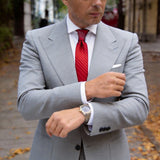 Red With White Dots & Stripes Necktie