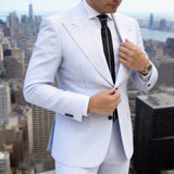 Black With White Stripe Necktie