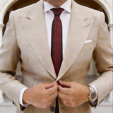 Black With Red Basketweave Necktie