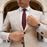 Black With Red Basketweave Necktie