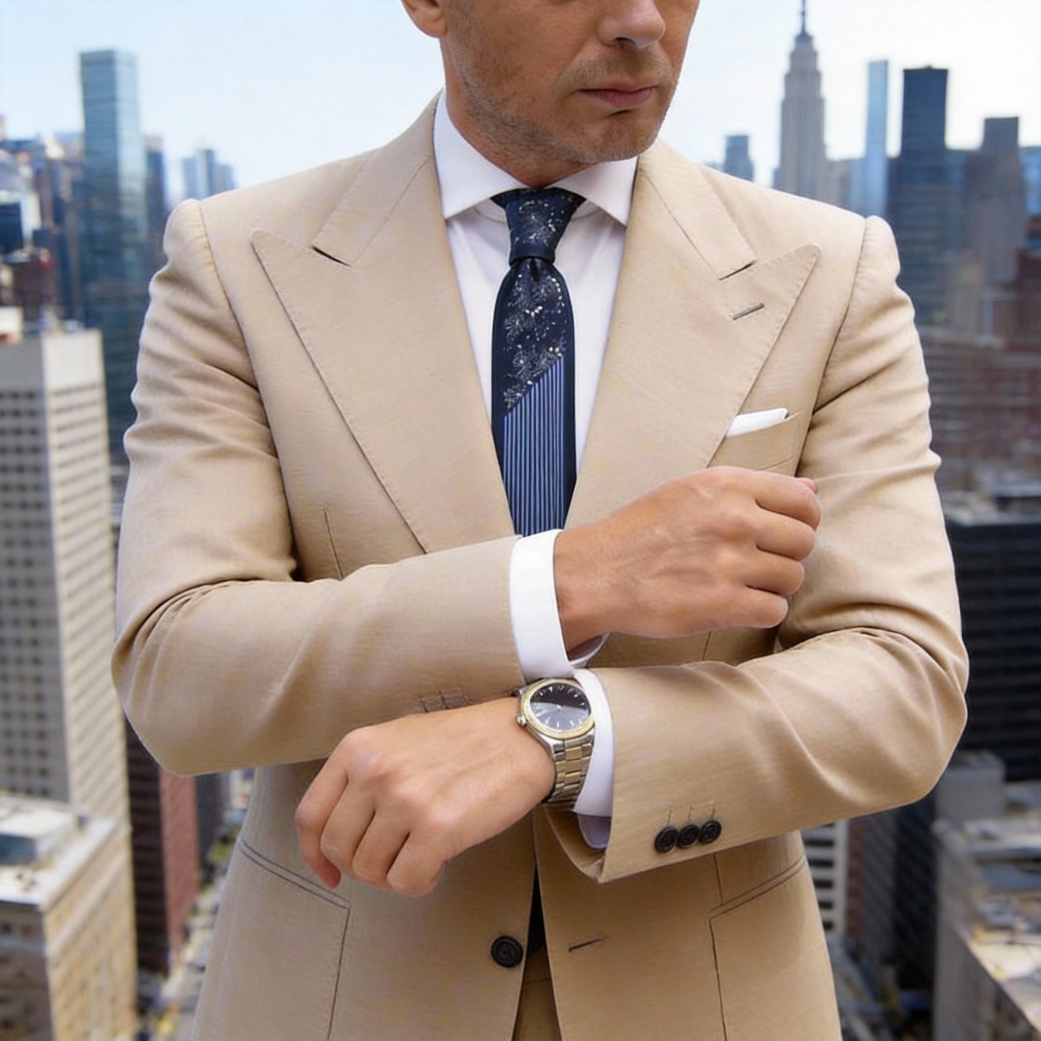 Black With Purple Stripes Necktie