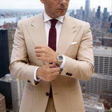 Red With Black Textured Necktie