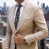 Black with White Paisley Necktie