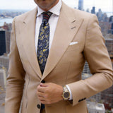 Blue With Yellow Paisley Necktie