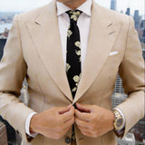 Black with Gold Floral Necktie