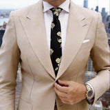 Black with Gold Floral Necktie