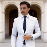 Dark Blue With Light Blue Square Necktie