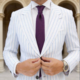 Purple With Purple Grid Necktie