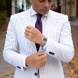 Purple With Purple Grid Necktie