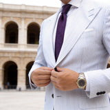 Purple With Purple Grid Necktie