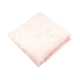 Peach White Floral Pocket Square