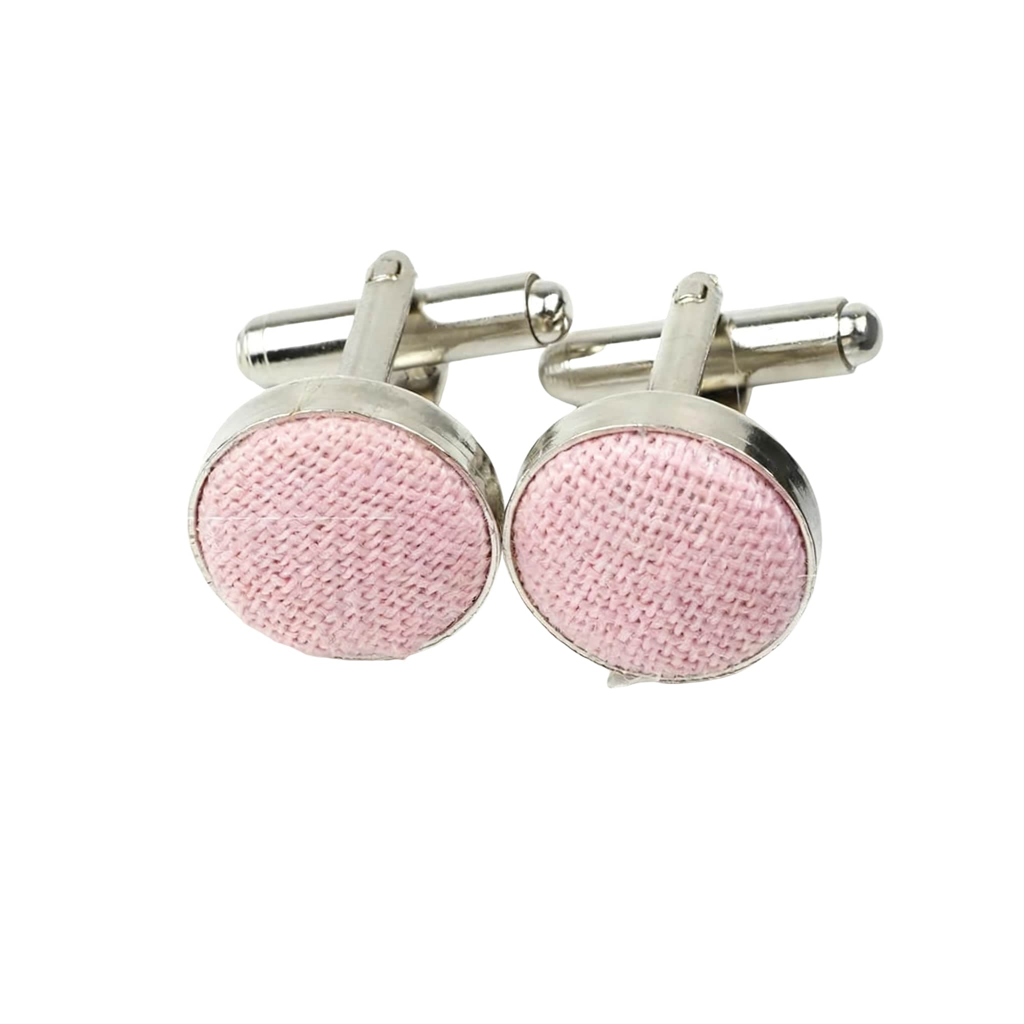 Pink Pink Woven Cufflink