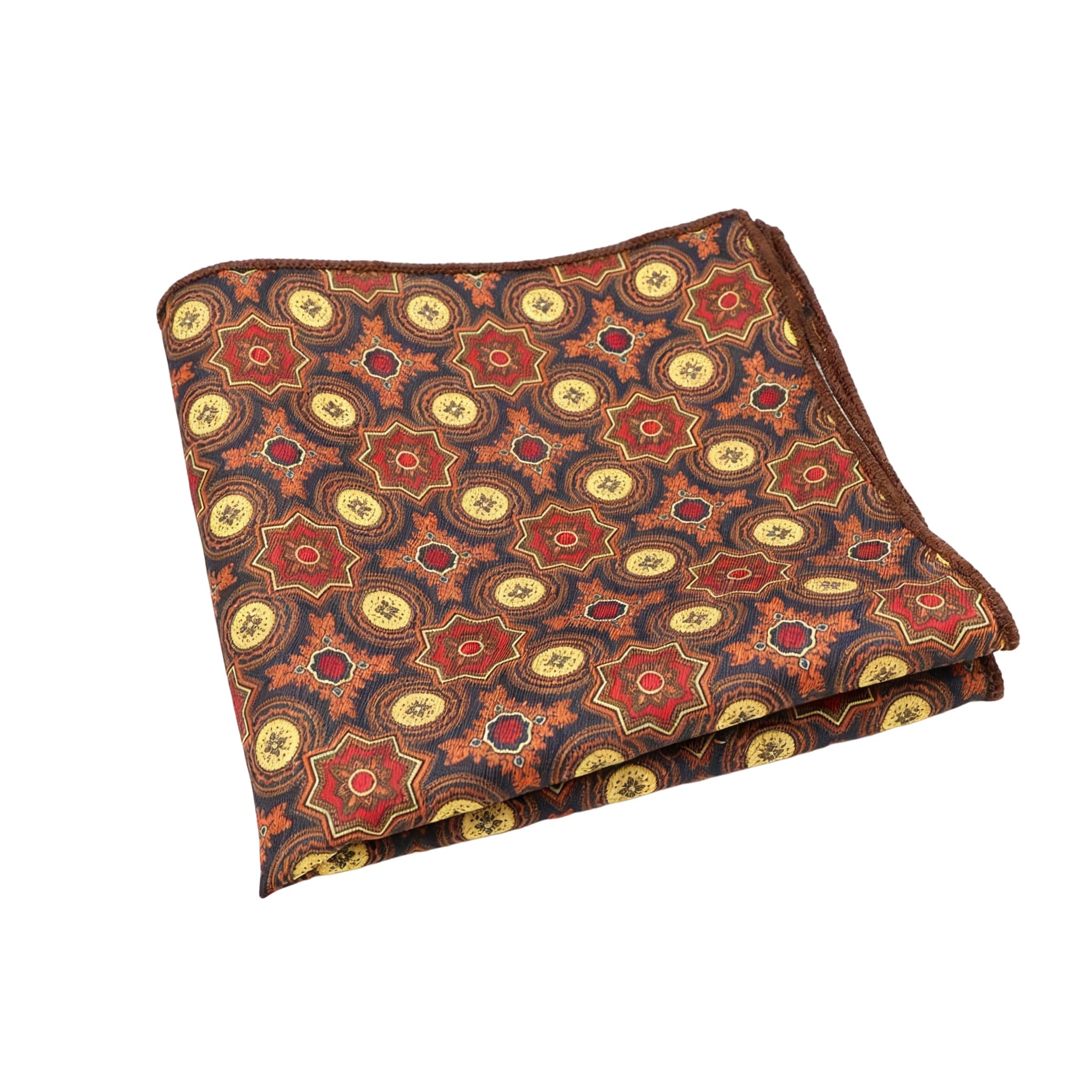 Charcoal Grey Lavender Geometric Floral Pocket Square