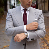 Black With Purple Striped Necktie