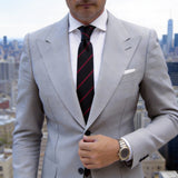 Black With Red Stripes Necktie