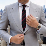 Black With Red Stripes Necktie