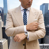 Dark Blue With Light Blue Diagonal Stripes Necktie