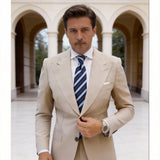 Navy Blue with Light Blue Stripes Necktie