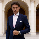 Pink With White Stripe Necktie