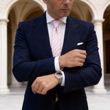 Pink With White Stripe Necktie