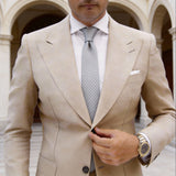 Light Gray With Blue Dots Necktie