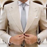 Light Gray With Blue Dots Necktie