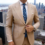 Blue With White Gray Square Necktie