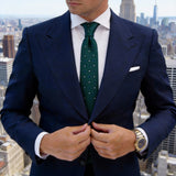 Green With Blue White Dot Necktie