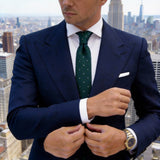 Green With Blue White Dot Necktie