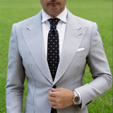 Black With White And Blue Dot Necktie