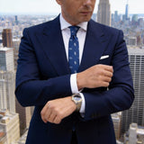 Blue With White Paisley Necktie