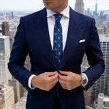 Blue With White Paisley Necktie