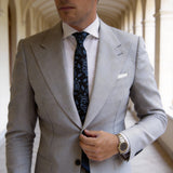 Black with Blue Paisley Necktie