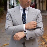 Black with Blue Paisley Necktie