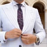 Black With Purple Paisley Necktie