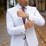 Red With White Paisley Necktie