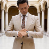 Brown With White Paisley Necktie