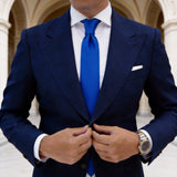 Blue Solid Necktie