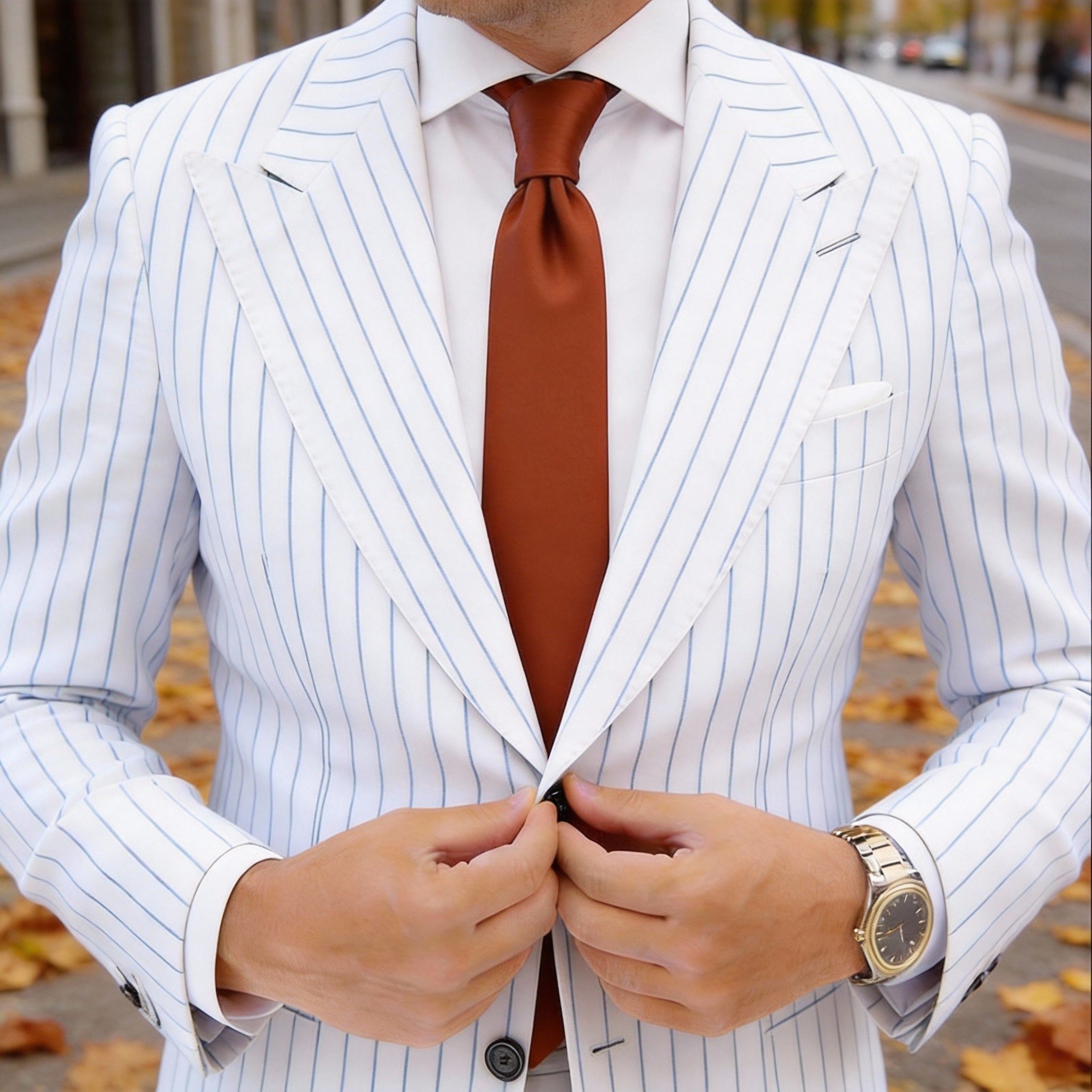 Brown Solid Necktie