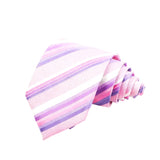 Pink Purple Striped Necktie