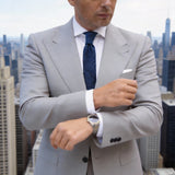 Navy Blue with Solid Necktie