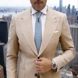 White With Teal Anchor Necktie